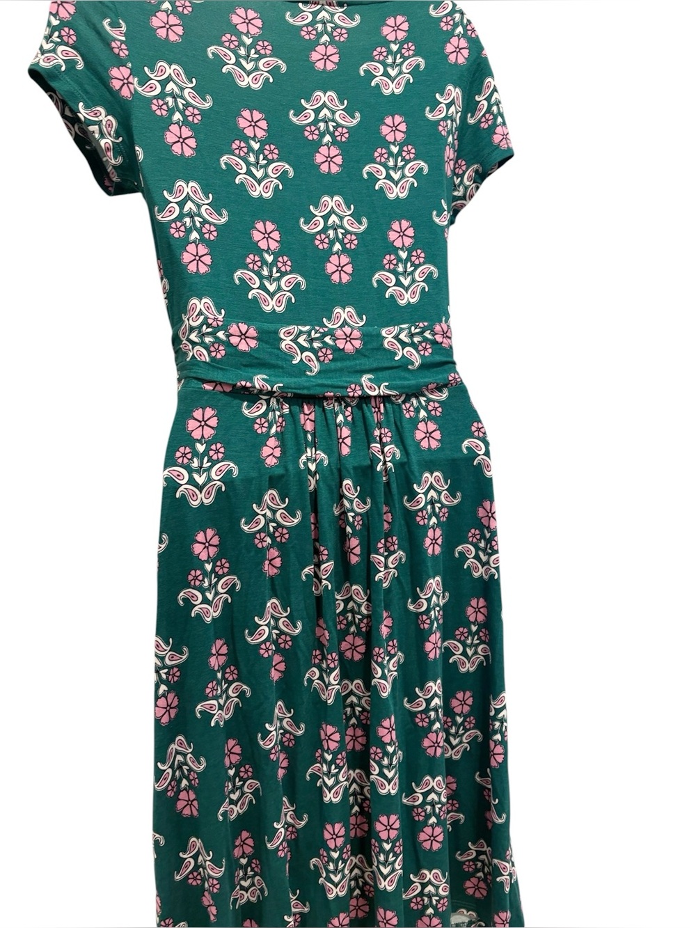 NWT BODEN Amelie Floral Jersey Dress Short Sleeve Green Size 4 - Picture 10 of 14